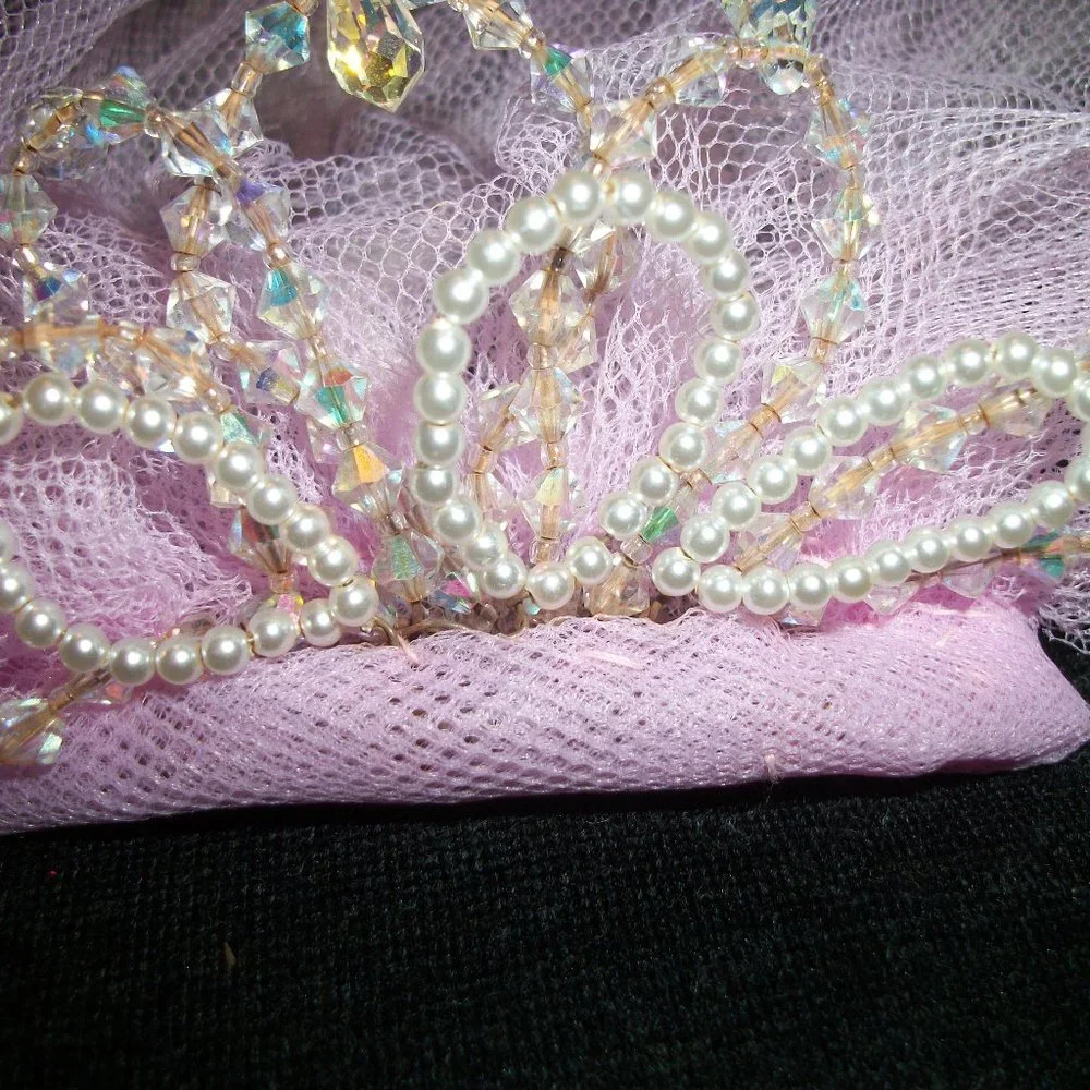 BARBIECORE PRINCESS CRYSTALS PINK TIARA HEADRESS
